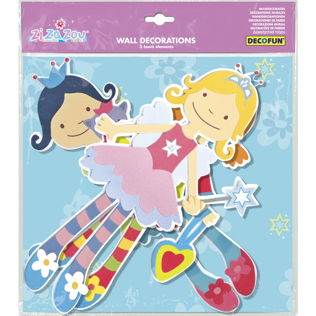 Zi Za Zou 3-teilige Wanddekoration - Decofun Zi Za Zou 3-teilige Wanddekoration - Decofun - Produktbild 2