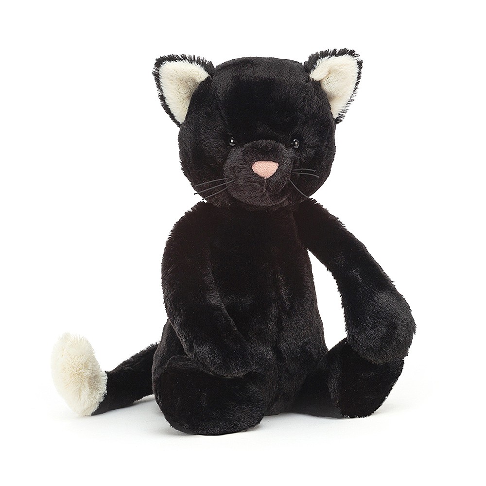 Bashful Black Kitten Medium - cuddly toy from Jellycat