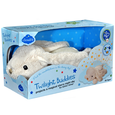 Cloud b Einschlafhilfe Twilight Buddies Hase, Verpackung mit Hinweis auf Sternenhimmel-Projektion
