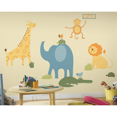 Zoo Animals Peel & Stick Giant Wall Decals - RoomMates for KiDS