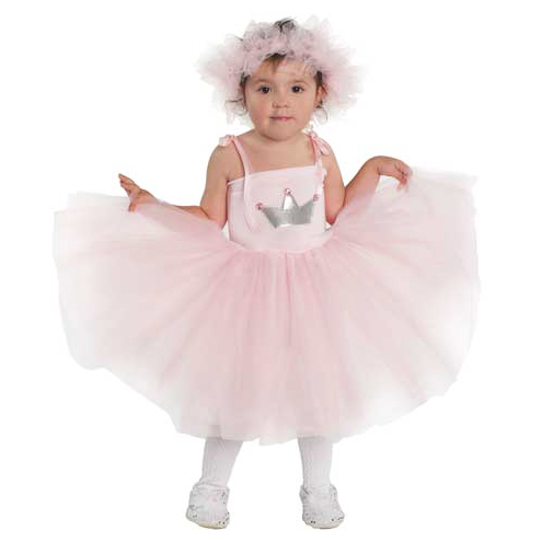 great-pretenders Prinzessinnenkleid rosa, Tüllkleid mit silberner Kronenapplikation und Blumenhaarkranz, Größe L