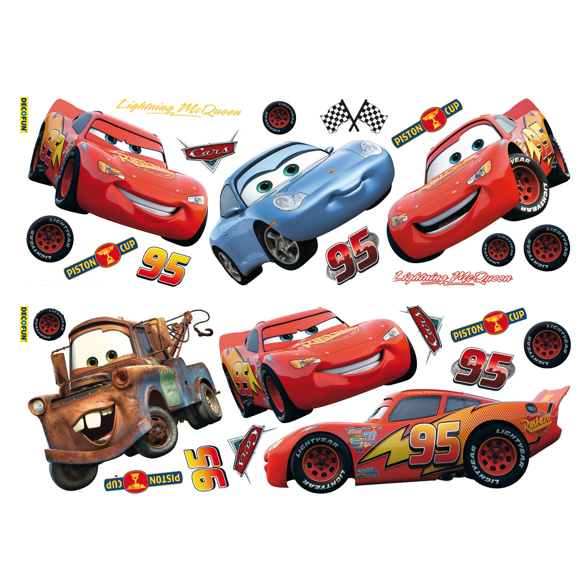 Pixar Cars Wandsticker - Decofun