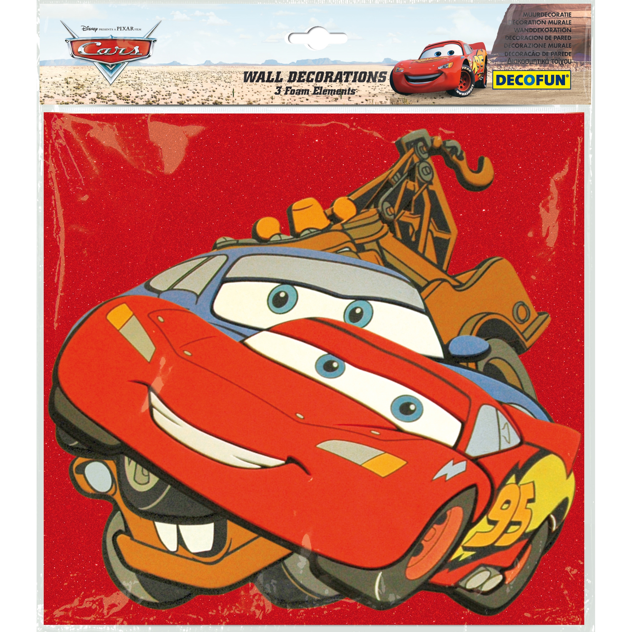 Pixar Cars wall decoration, three pcs. - Decofun - Produktbild 2