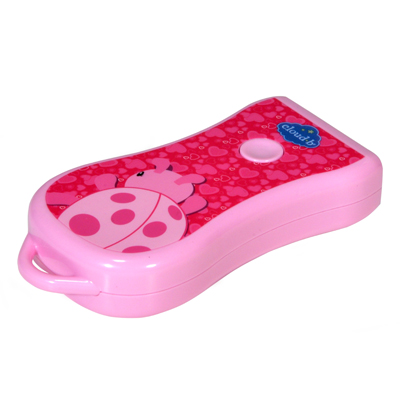 Cloud b Twilight Ladybug flashlight, pink LED torch with ladybug design, product photo