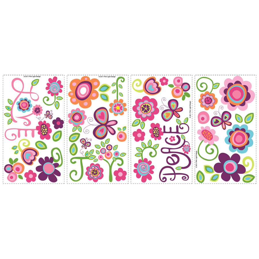 Love Joy Peace Wandsticker - RoomMates Love Joy Peace Wandsticker - RoomMates - Produktbild 2