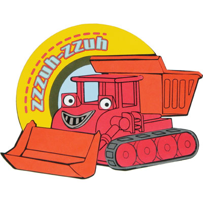 decofun wall decoration Bob the Builder single motif, red dump truck with a face and Zzzuh-zzuh lettering