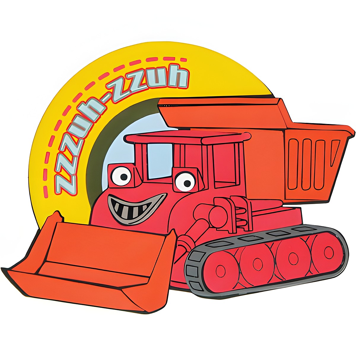 decofun wall decoration Bob the Builder single motif, red dump truck with a face and Zzzuh-zzuh lettering