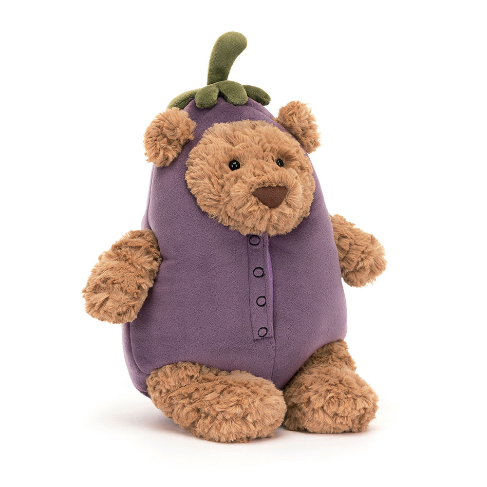 Jellycat Bartholomew Bear Aubergine - Soft Cuddly Toy Jellycat Bartholomew Bear Aubergine - Soft Cuddly Toy