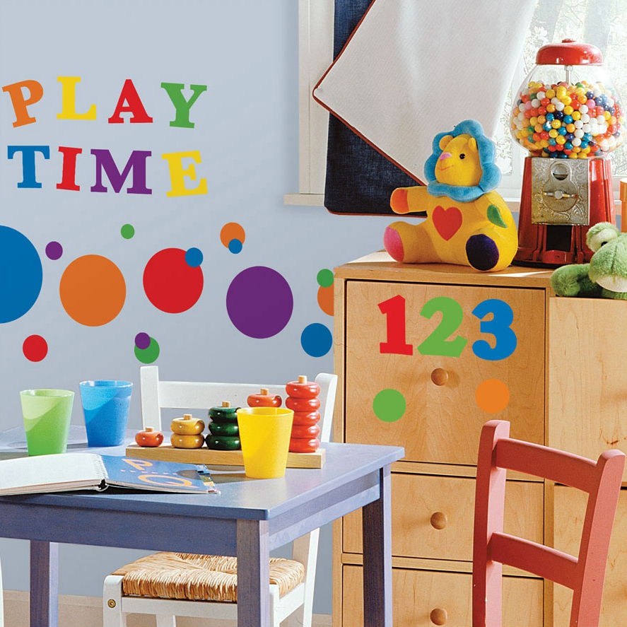 Colourful numbers appliques - RoomMates for KiDS