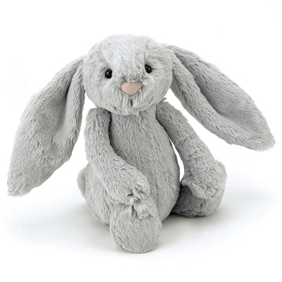 Bashful silver bunny Little - cuddly toy from Jellycat