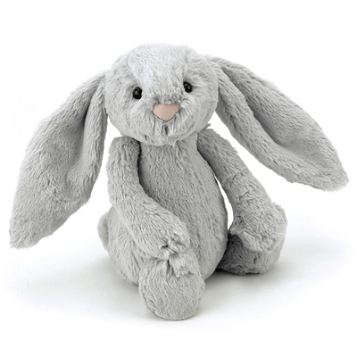 Jellycat Soft Toy Bunny - Bashful Silver Bunny Little (Plush Toy)