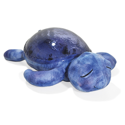 Cloud b Einschlafhilfe Tranquil Turtle Ocean, dunkelblaues Kuscheltier-Schildkröte mit LED-Panzer-Projektor