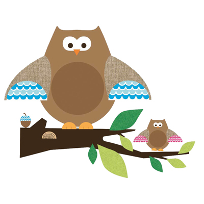 One Décor Owl & Branch Peel & Stick Wandbild - RoomMates One Décor Owl & Branch Peel & Stick Wandbild - RoomMates - Produktbild 3