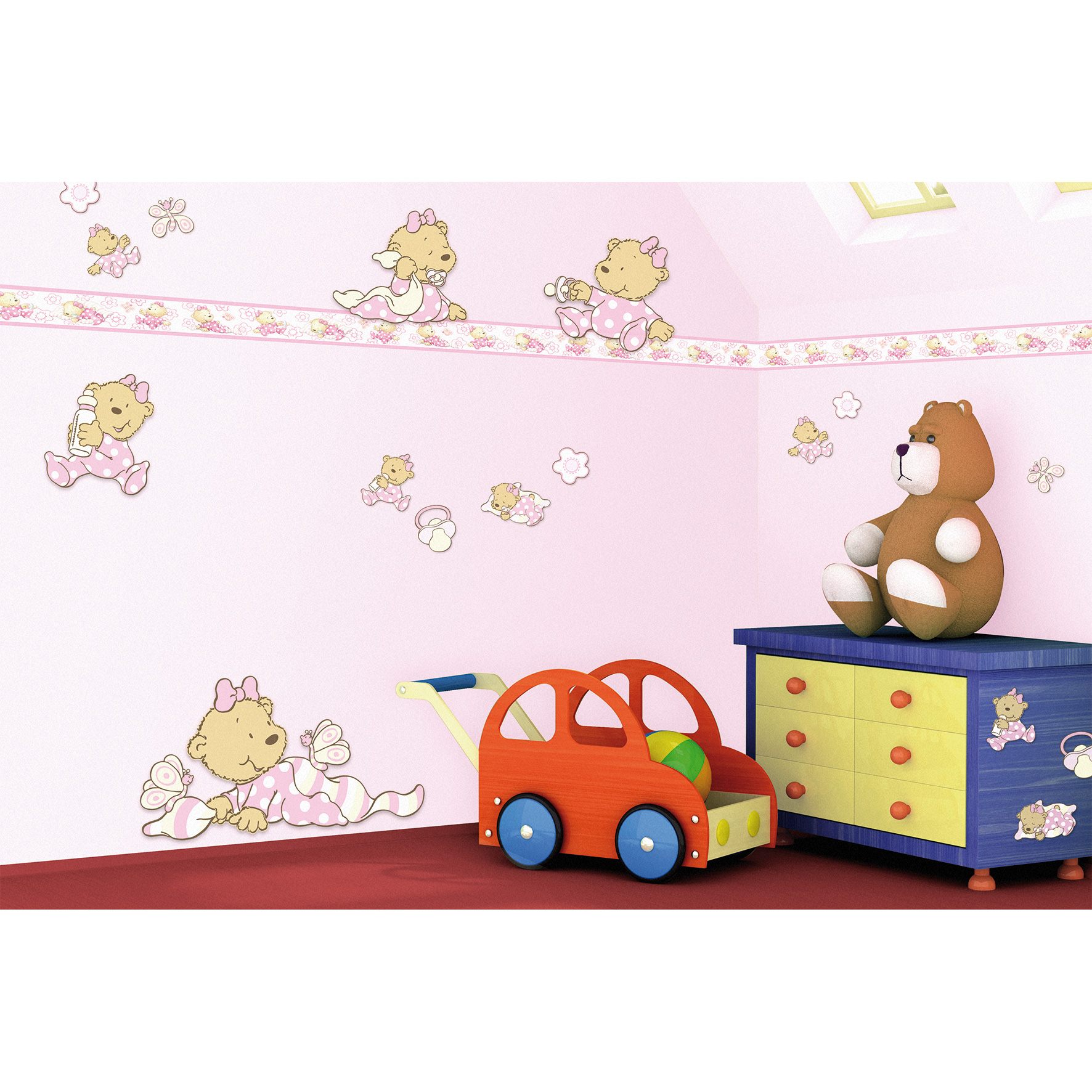Pitzelpatz Baby Rosa Wanddekoration groß - Dinico Pitzelpatz Baby Rosa Wanddekoration groß - Dinico - Produktbild 2