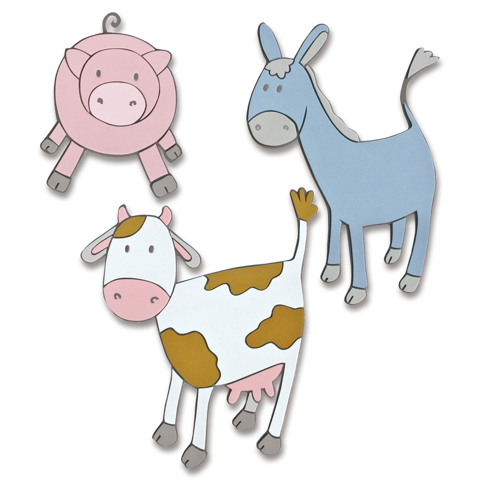 Animal Farm 3-teilige Wanddekoration - Decofun Animal Farm 3-teilige Wanddekoration - Decofun