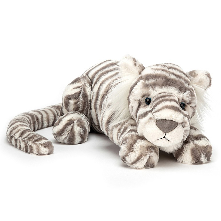 Jellycat Sacha Snow Tiger Little - Soft Cuddly Toy Jellycat Sacha Snow Tiger Little - Soft Cuddly Toy