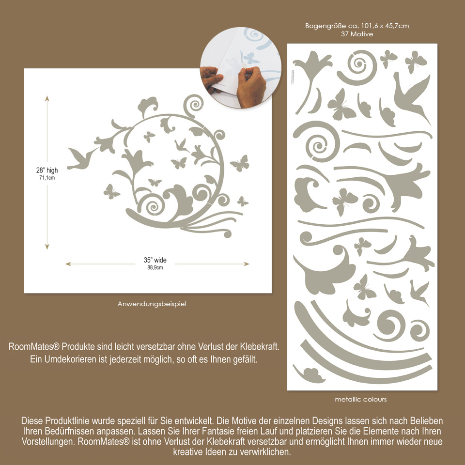 Graphic oval peel & stick mural - RoomMates Graphic oval peel & stick mural - RoomMates - Produktbild 2
