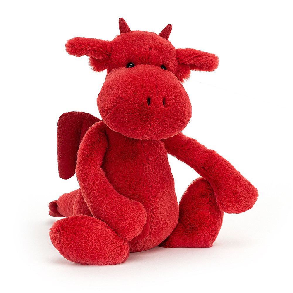 Bashful Red Dragon Medium - cuddly toy from Jellycat