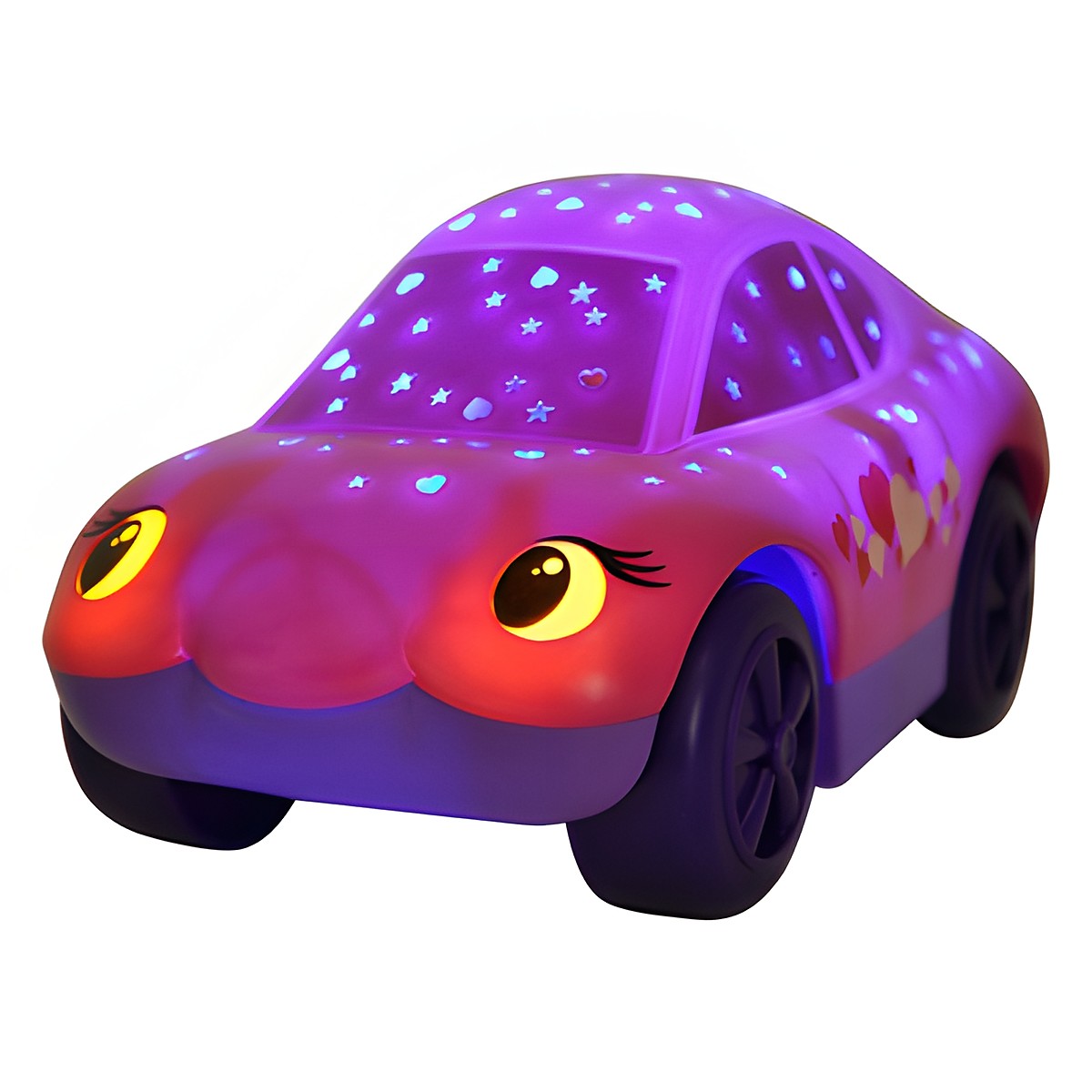 Cloud b Twilight Carz Pink Hearts, glowing car night light with star projection in the dark