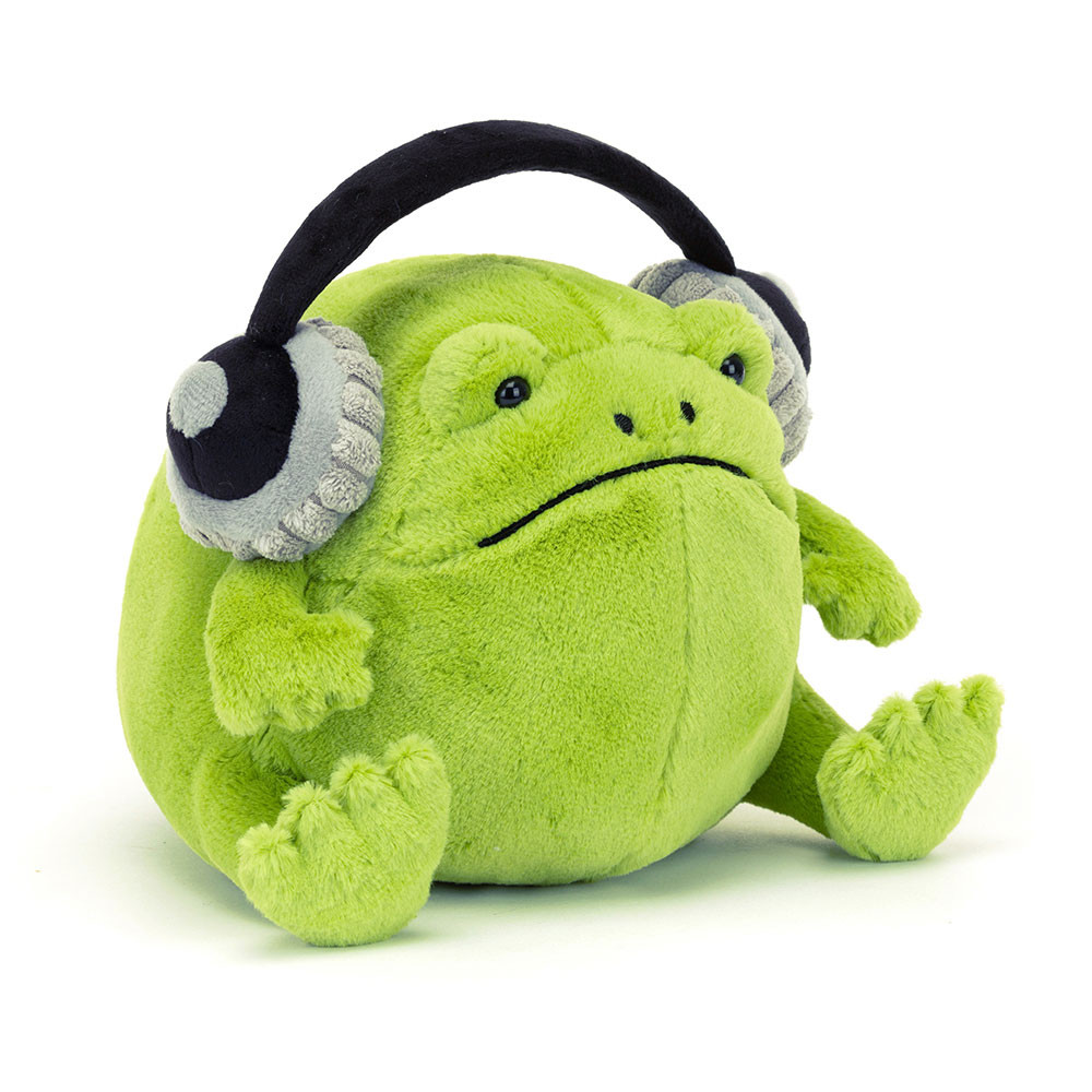 Jellycat Ricky Rain Frog Headphones - Soft Cuddly Toy Jellycat Ricky Rain Frog Headphones - Soft Cuddly Toy