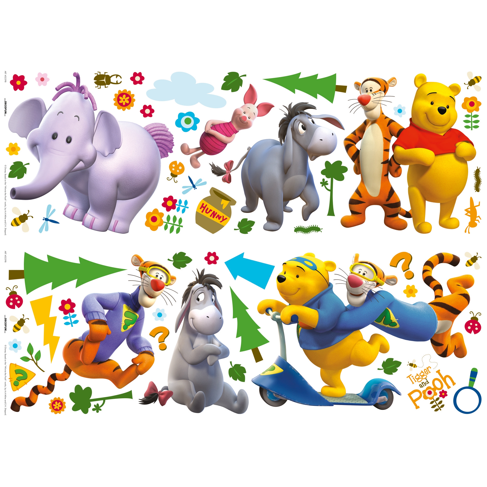 My Friends Tigger and Pooh Wandsticker - Decofun