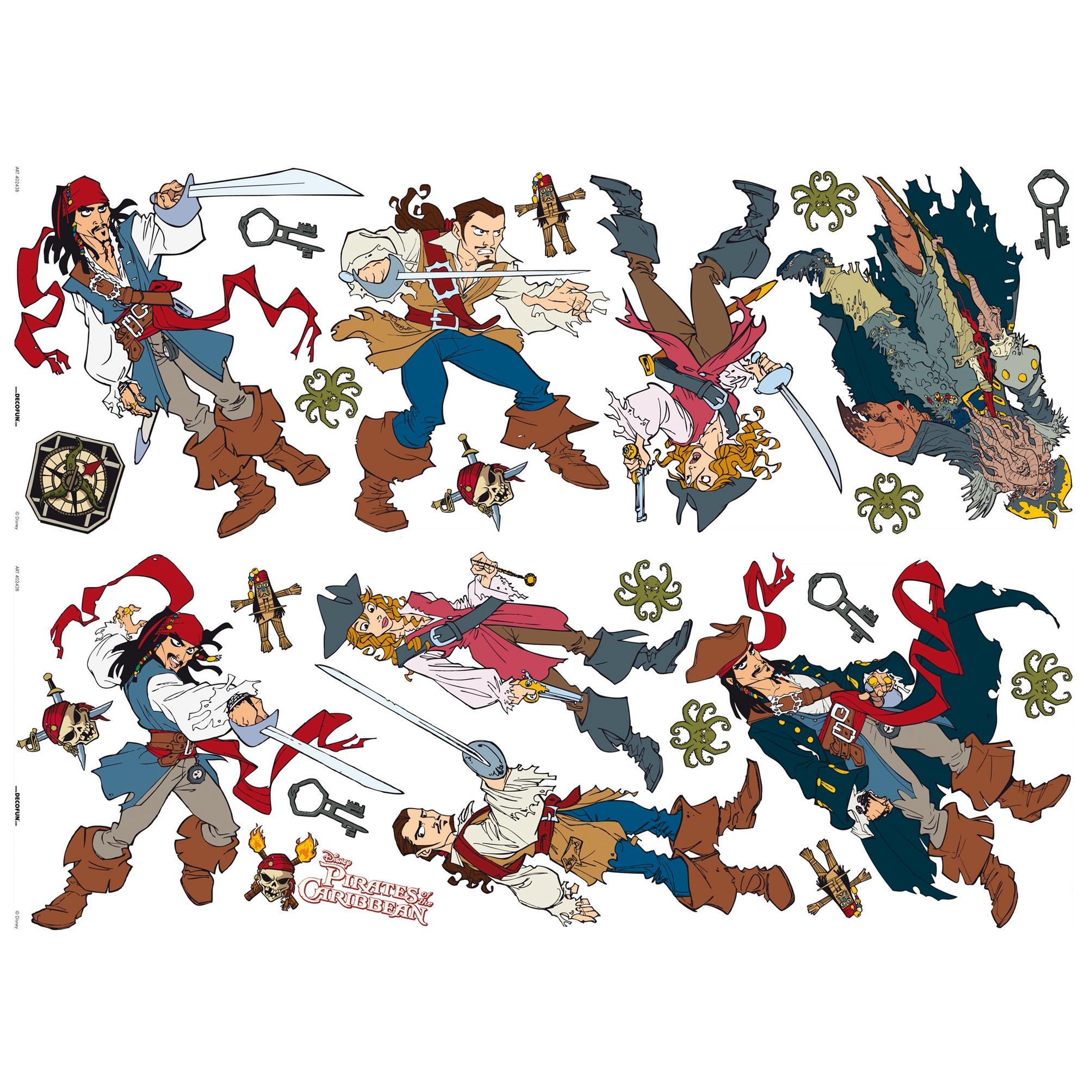 Pirates of the Caribbean appliques - Decofun