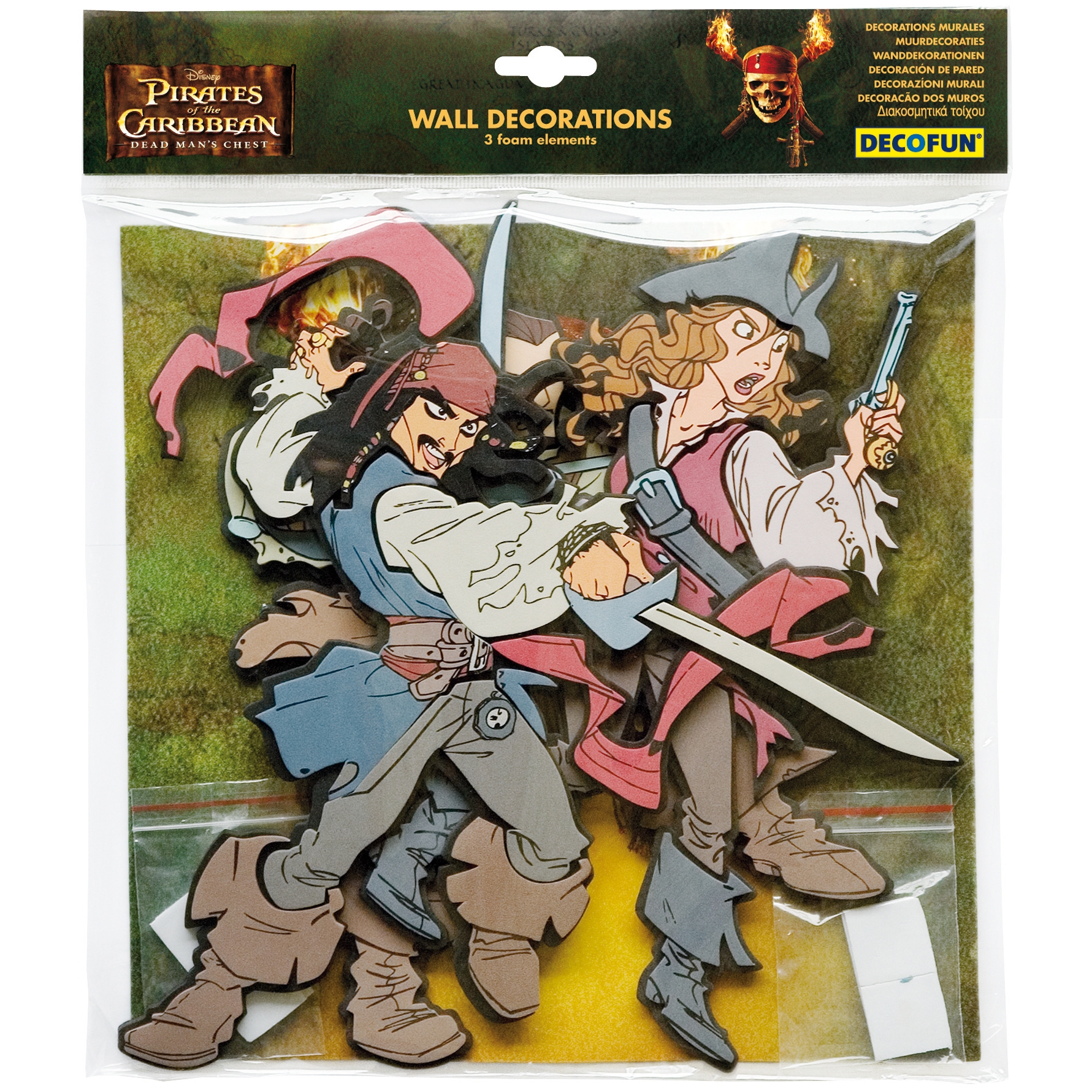 Pirates of the Caribbean wall decoration 3 pcs. Decofun Pirates of the Caribbean wall decoration 3 pcs. Decofun - Produktbild 2