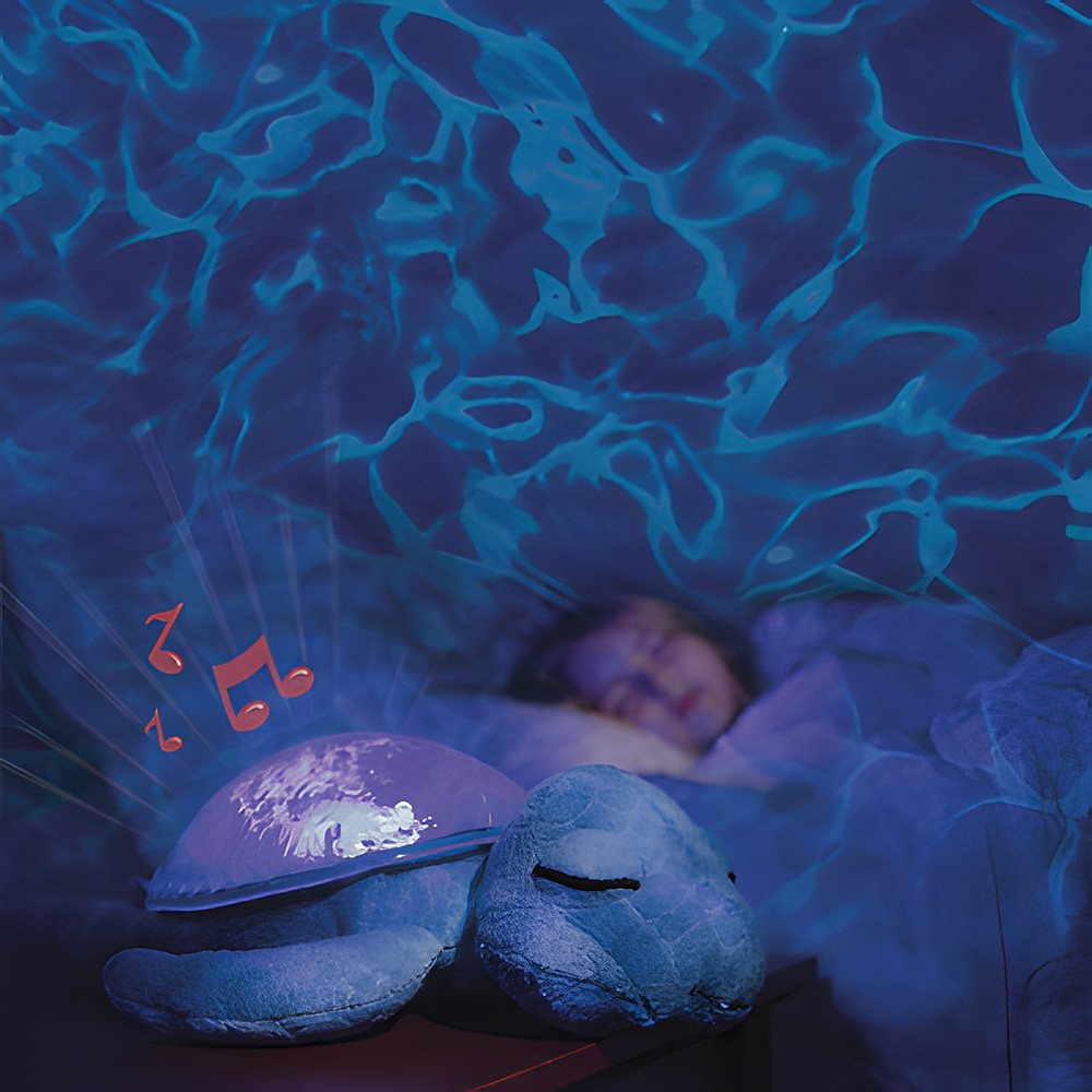 Cloud b sleep aid Tranquil Turtle Ocean, plush toy glowing with blue star projection in the dark