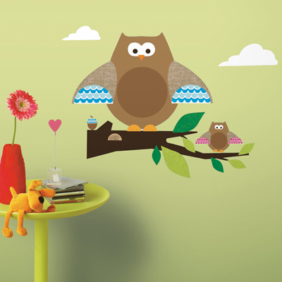 One Décor Owl & Branch Peel & Stick Wandbild - RoomMates