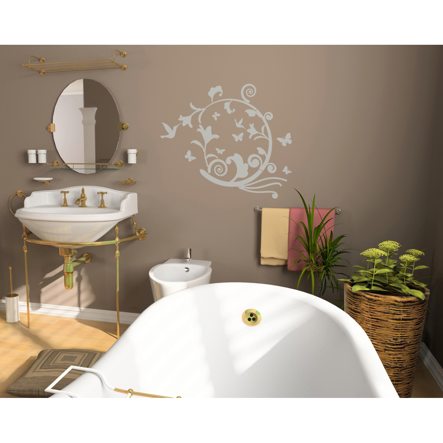 Graphic oval peel & stick mural - RoomMates Graphic oval peel & stick mural - RoomMates - Produktbild 4