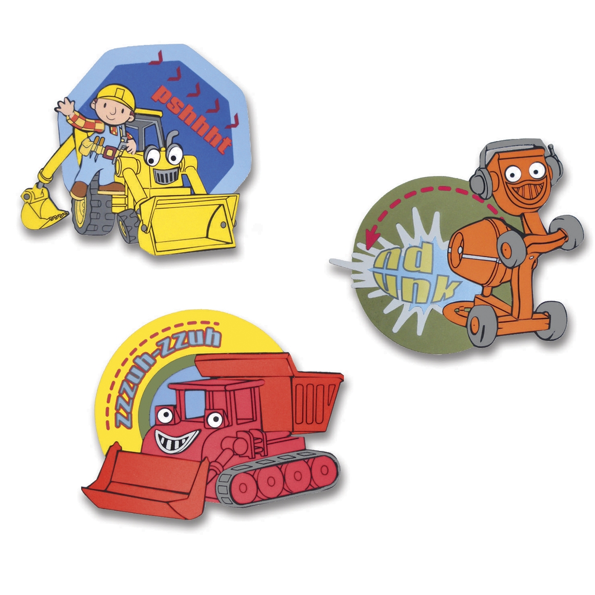 Bob the builder three pcs. wall decoration - Decofun Bob the builder three pcs. wall decoration - Decofun