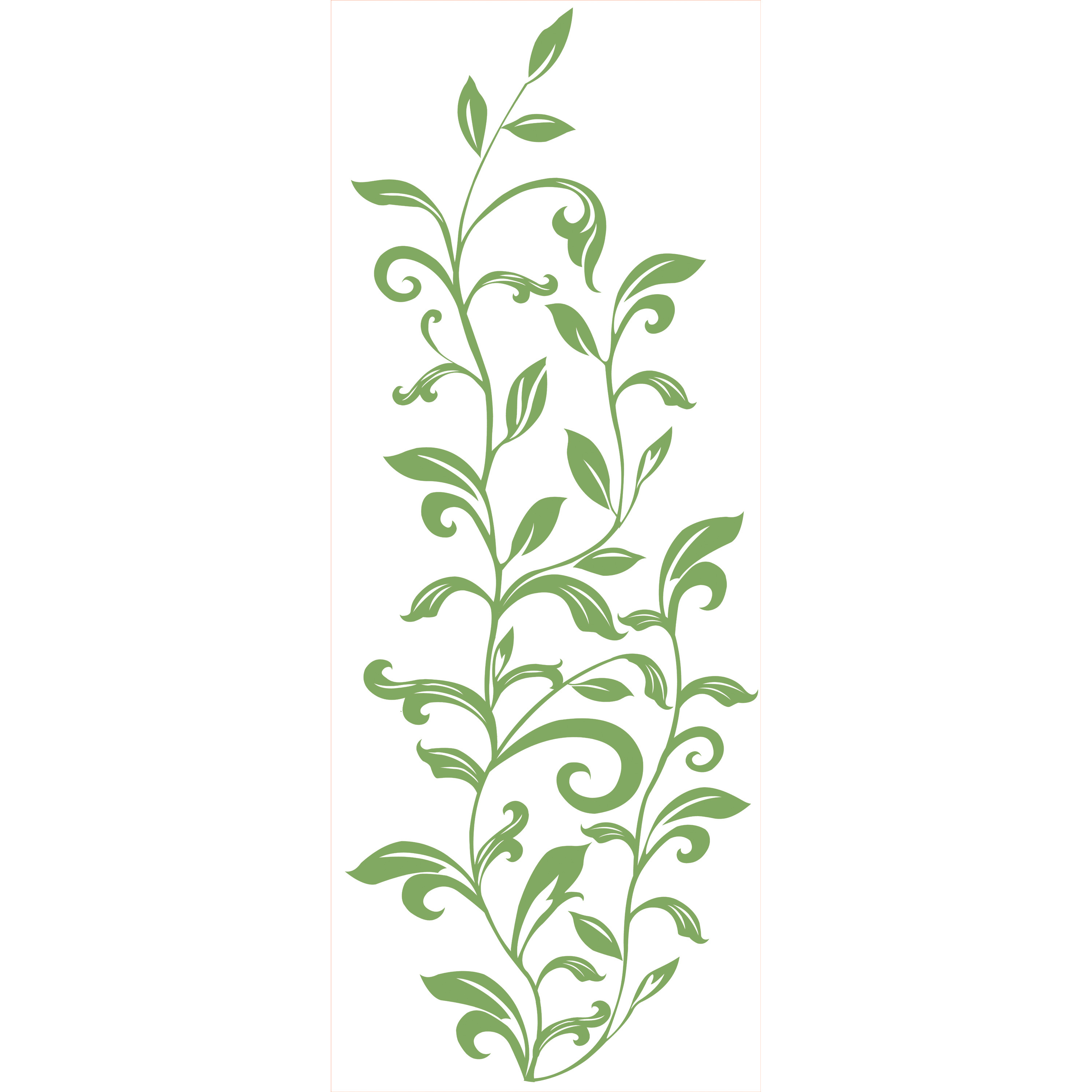 RoomMates wall decal Leaf Scroll Peel & Stick, decal sheet with a green leaf vine motif on a white background