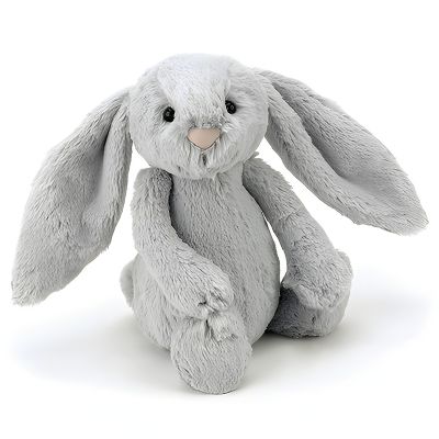 Jellycat Kuscheltier Hase - Bashful Silver Bunny Little (Plüschtier)