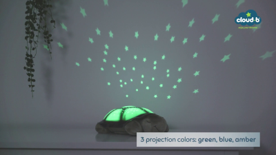 Video 1: Twilight Turtle magic LED night light - classic mocha - by cloud b